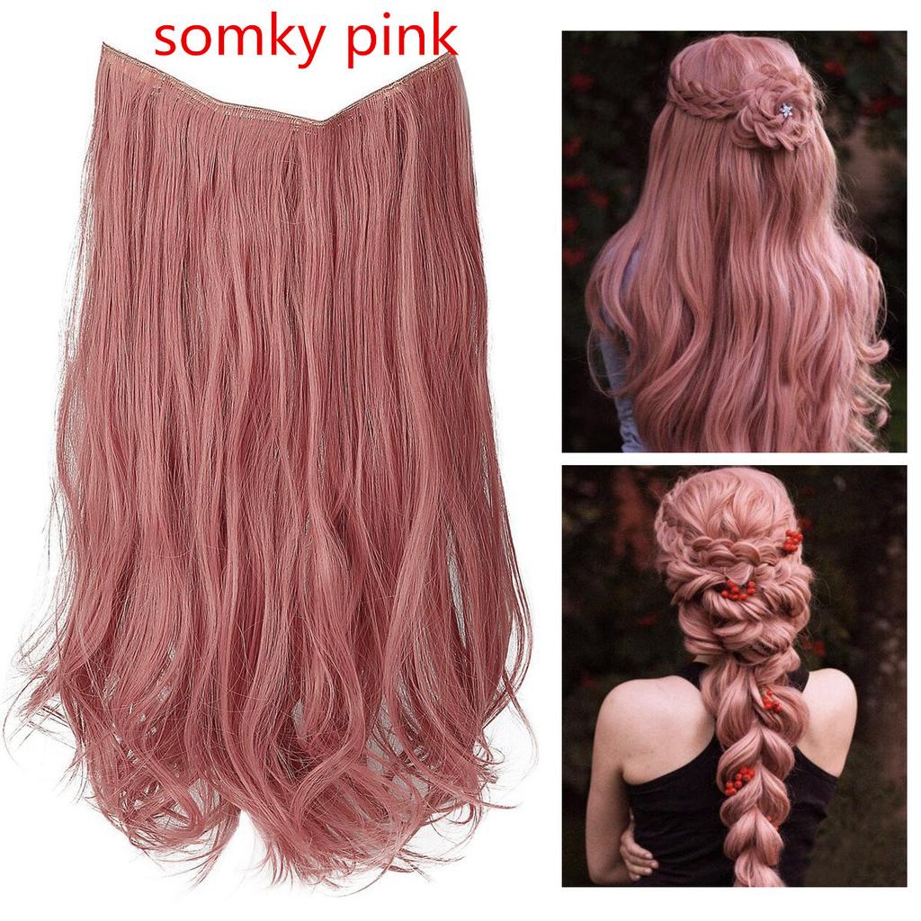 Wigs Have A Large Amount Of Hair, U-Shaped Hair Extensions, Women'S Fishing Line Wigs, Invisible Natural Long Curly Hair