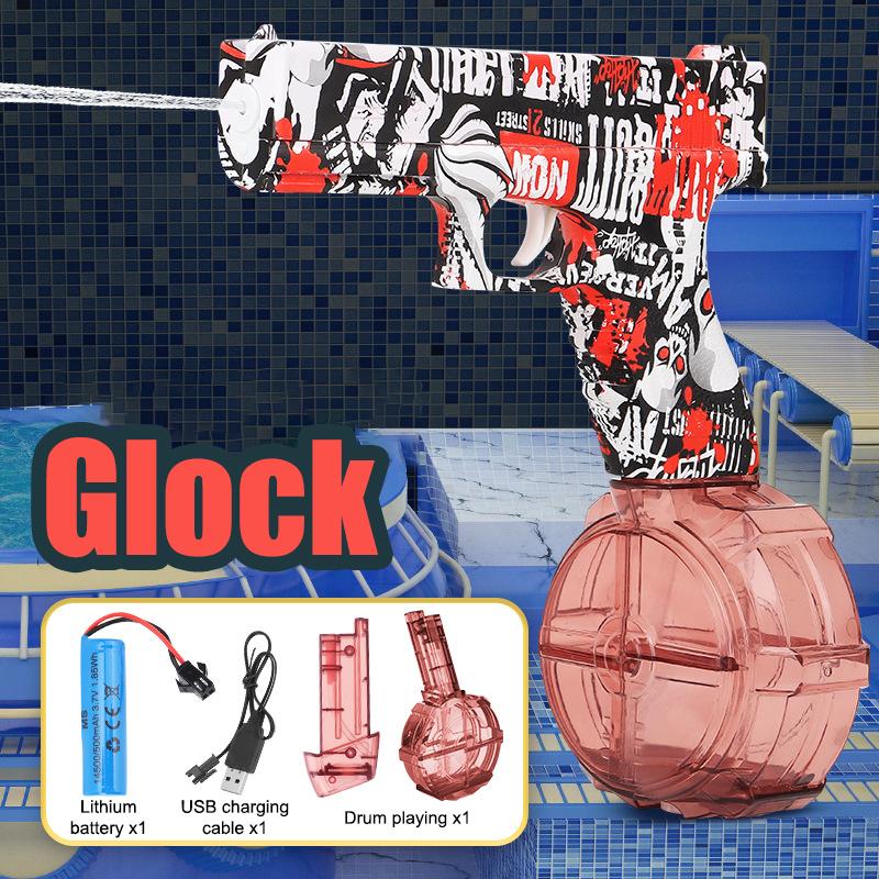 Водяной пистолет большой емкости Летняя развлекательная игрушка для водных игр Полностью автоматический водяной пистолет Игрушки для открытого бассейна