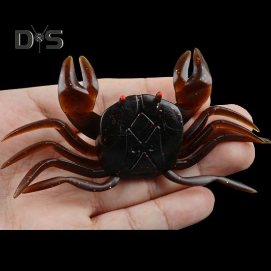 10CM/16.5G Slow Sinking Soft Crab Lure Long Casting Bionic Crab Bait Colorful PVC Artificial Bait Saltwater Freshwater Fishing Accessories