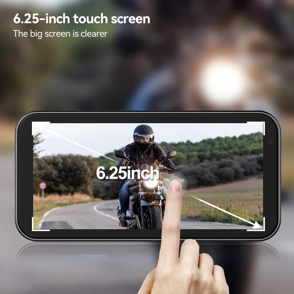 Портативный 6,25-дюймовый IP67 водонепроницаемый мотоцикл GPS-навигатор беспроводной Carplay Android Auto DVR Drive Recorder Moto Monitor WIFI