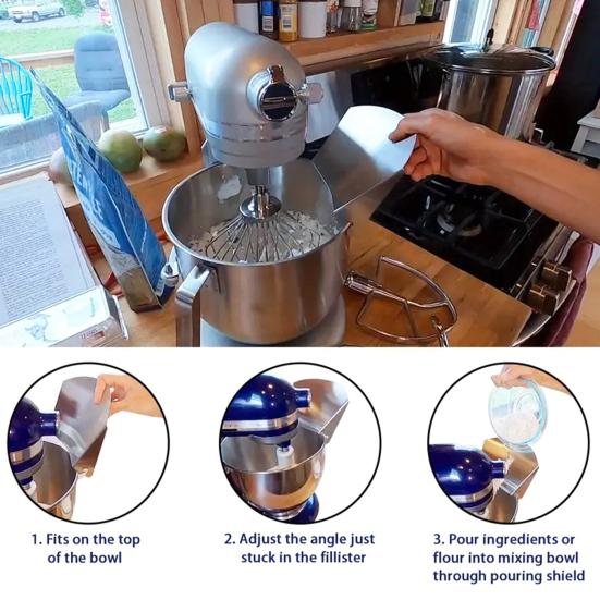 Защитный экран из нержавеющей стали для миксера, защищающий от проливания, повышает безопасность