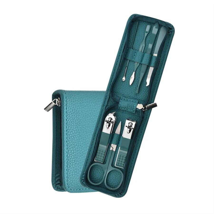 Рождественский подарок, маникюрный набор, набор из 22 предметов, кусачки для ногтей, ножницы для омертвевшей кожи, инструменты для ухода за лицом, профессиональный набор для педикюра, домашние путешествия