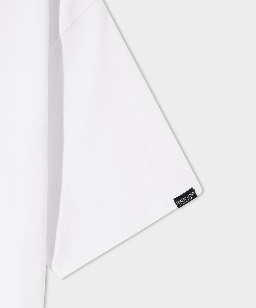LEMAIN SECOND Basic Logo Print Oversized Short Sleeve T-Shirt [White]