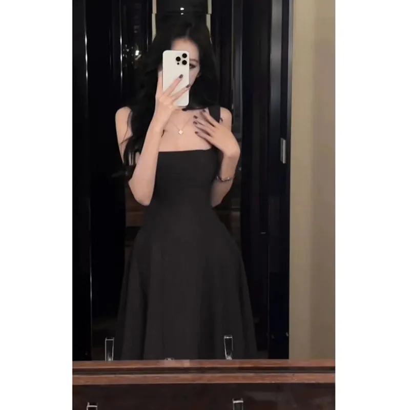 Женское элегантное бордовое платье миди с квадратным вырезом без рукавов А-силуэта для вечеринки