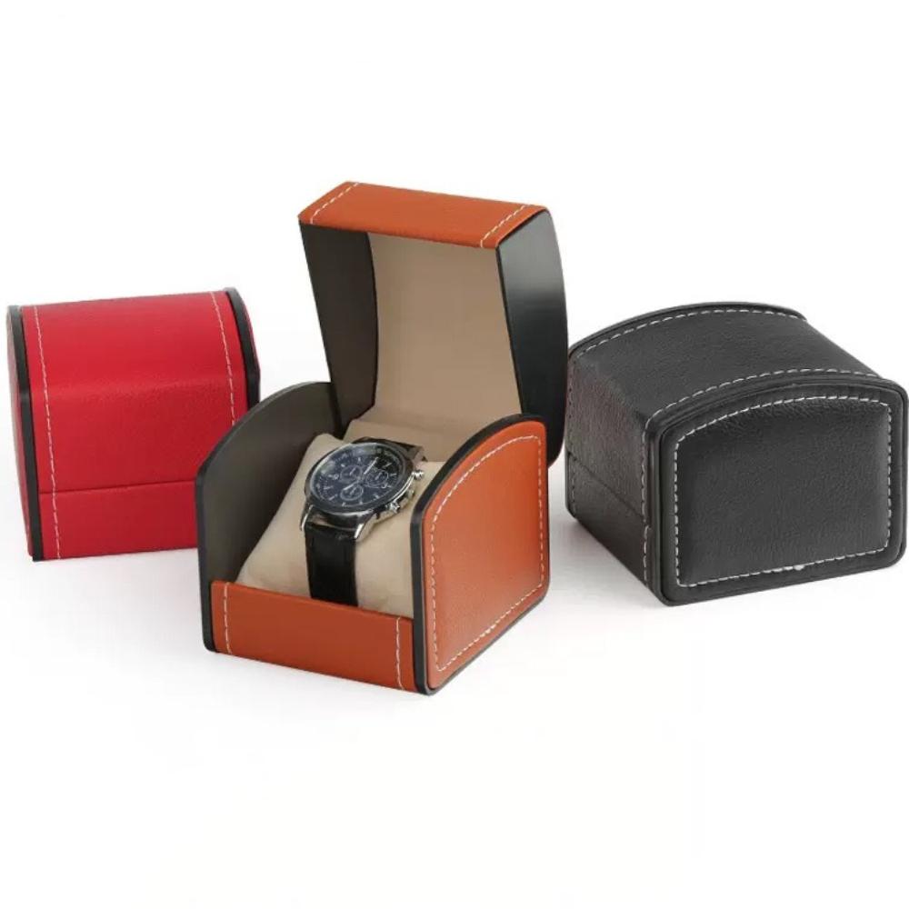 Flip Cover Watch Display Case PU Faux Leather Watch Packaging Box Simplicity Watch Gift Box