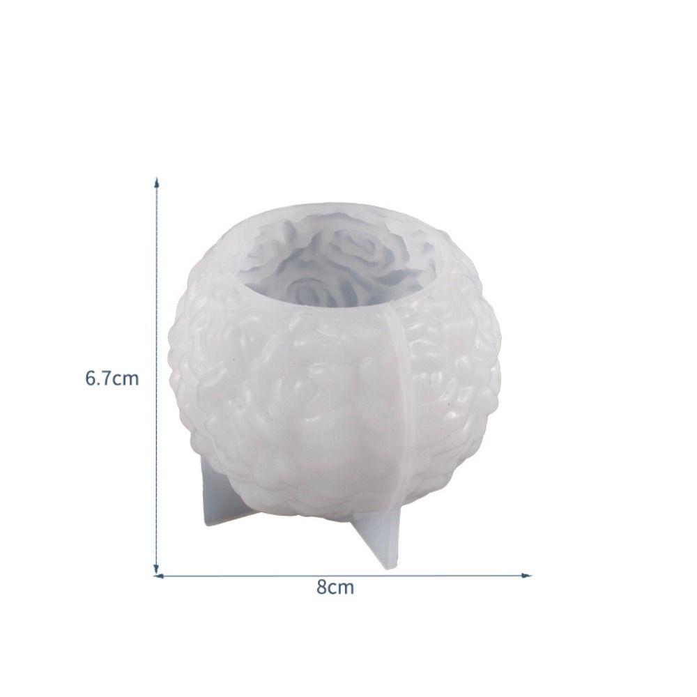 MIT силиконовая форма для свечей 3D роза форма DIY цветок шар форма для изготовления свечей