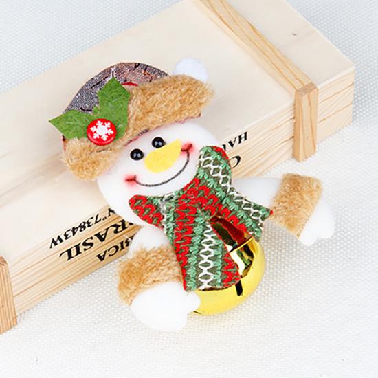 Рождественский колокольчик, рождественская кукла, мультяшный металлический круглый колокольчик, украшение для рождественской елки