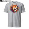 Colorful Shiba Inu Unisex T-Shirt: Vibrant Dog Design, Short Sleeve Tee