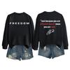 Women's Fashion Casual Long Sleeve Printed Round Neck Sweatshirt Top