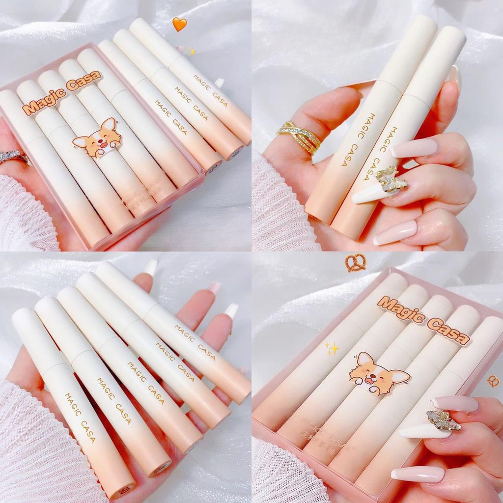 Набор из пяти блесков для губ, набор помад Velvet Matte.