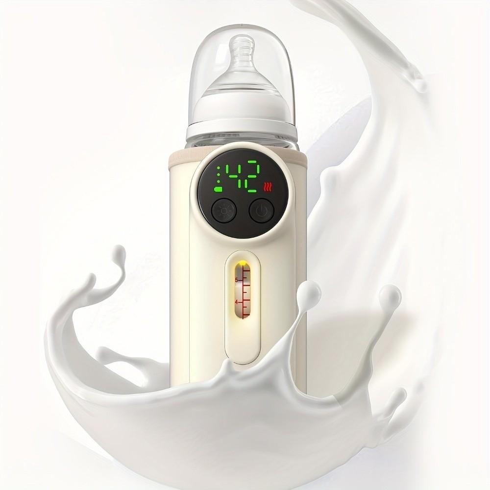 USB Rechargeable Baby Bottle Warmer Digital Display Breastmilk Heating Sleeve Outdoor