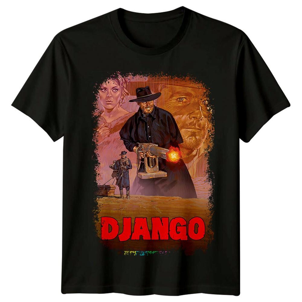 Джанго (1966 год) Футболка в стиле постера фильма, ретро, унисекс