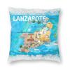 Lanzarote Canarias Spain Square Pillowcase Polyester Linen Velvet Printed Zip Decor Home Cushion Cover