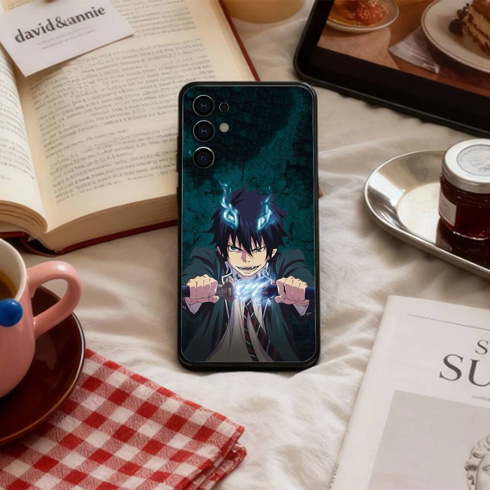 Blue Flame Blue Exorcist Phone Case For Samsung S 25,24,23,22,30,21,10,9,Ultra,Plus,Lite,FE,4,5 G Soft Black Case