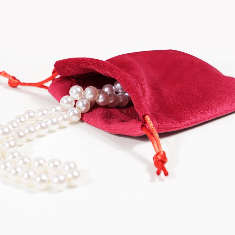 Velvet Drawstring Jewelry Bag - Earphones, Accessories, Dustproof, Storage Solution