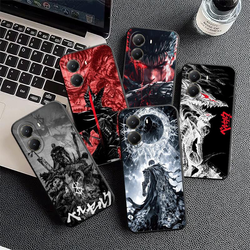 G-Guts B-Berserks Anime Soft Phone Case for Xiaomi Poco X5 X6 X7 X8 Pro Max X3 F7 F8 Ultra M8 M7 M6 M5 Redmi 15 15C 14C 13C 12C