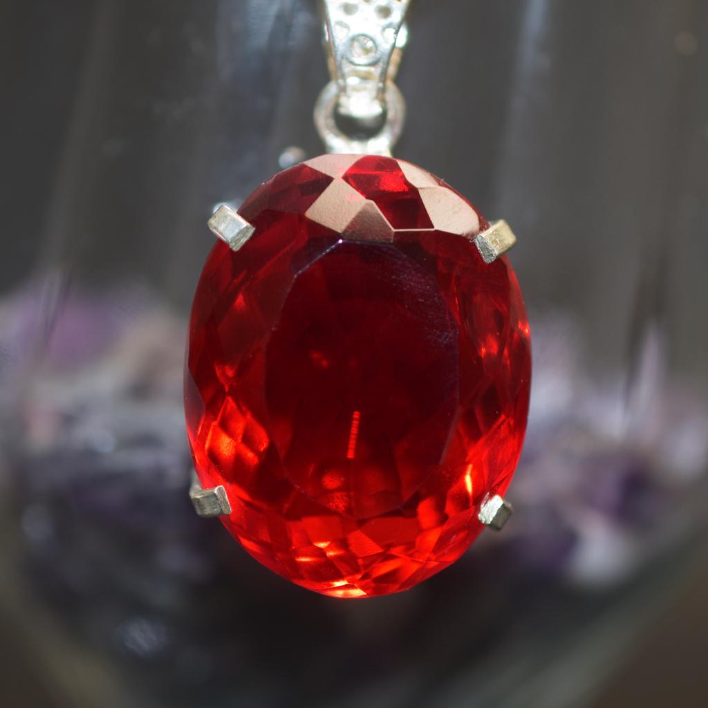 Лондонский красный топаз кулон овальной формы 85,35 карата серебро 925 пробы натуральные драгоценные камни my-410-k