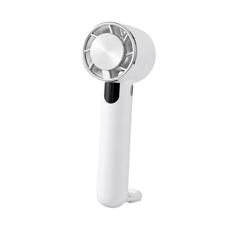 Compact 25-Year Handheld Cooling Fan with Ice Pack & Carabiner for Portable Outdoor Use