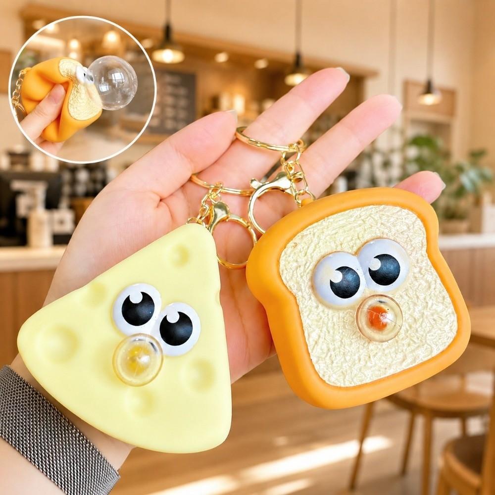 Stress Relief Bubble Squeeze Keychain Dessert Shape Food Fidget Toy Decompression Toy Party Favors