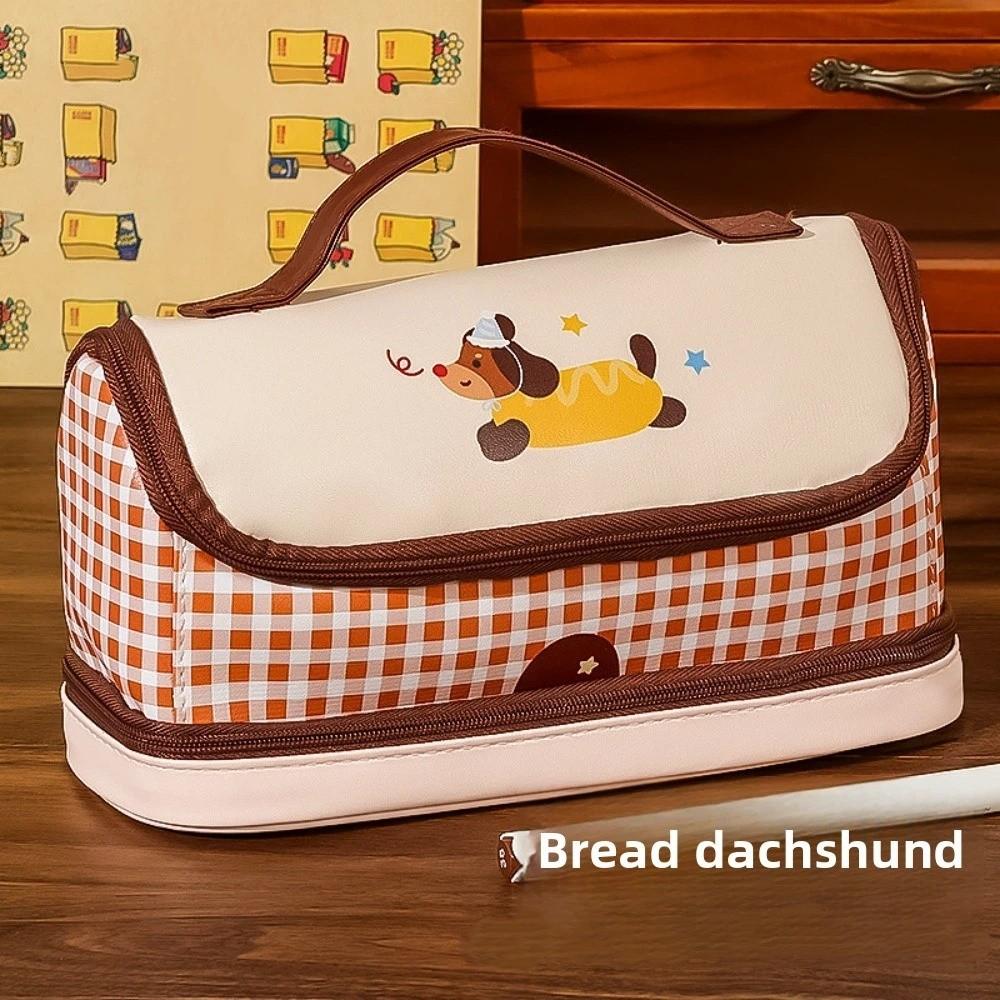 PU Leather Waterproof Cartoon House Pen Bag Big House Shape Large Pencil Pouch School