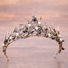 Vintage Wedding Crown Pearl Rhinestone Crystal Crown Headdress Bridal Crown Hair Accessories Queen Crown Wedding Headdress Gift