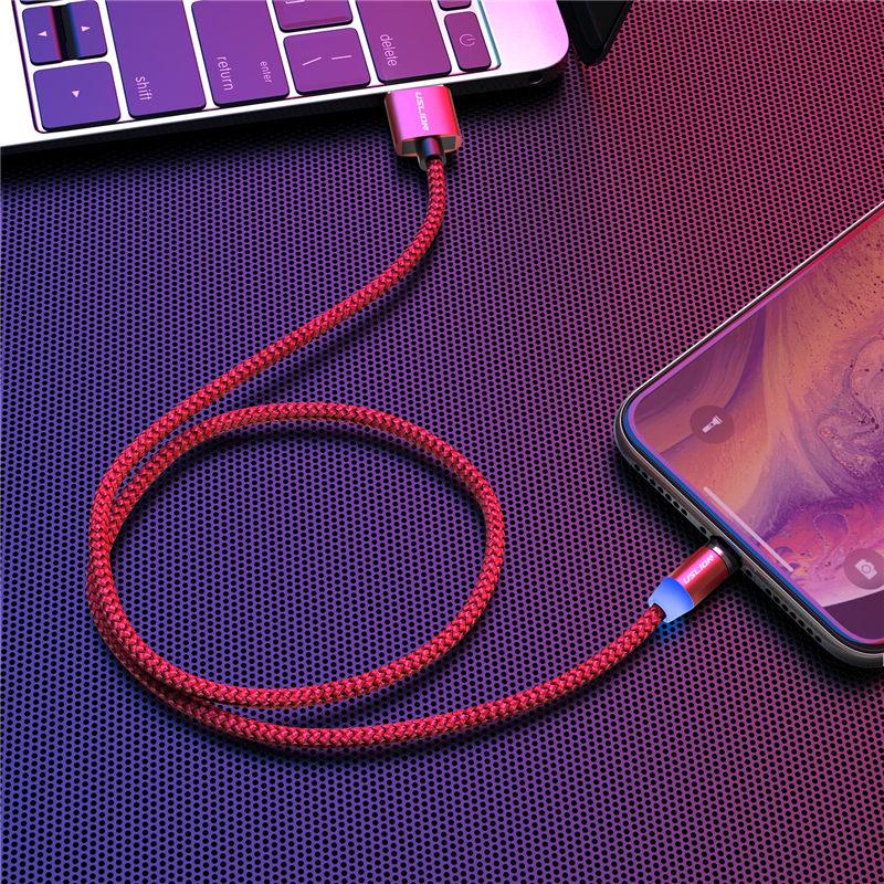 USLION 2M Магнитный Micro USB Кабель Для Зарядки iPhone Type-C Магнитное Зарядное Устройство USB Кабель Type C