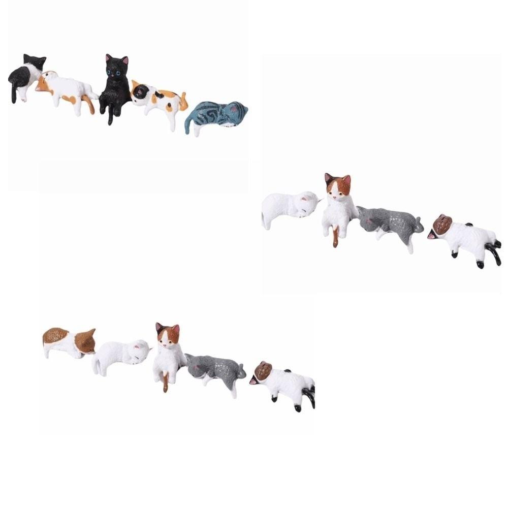 4/5pcs Mini Landscape Cat Ornament Cute Cat Edge Decoration Gift Kitten Decoration Office Decor
