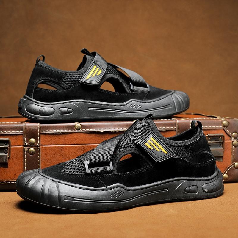 Уличная водонепроницаемая мужская обувь Обувь для вождения Повседневная офисная мужская обувь Летние дышащие мужские сандалии Высококачественная пляжная обувь