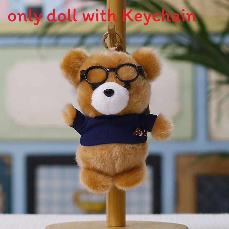 Plush Bear Keychain With Glasses For Wedding Decor And Gift For All Ages