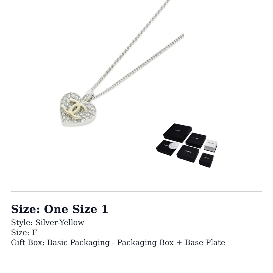CHANEL Necklaces Unisex Silver Yellow ABH090B23473U7518