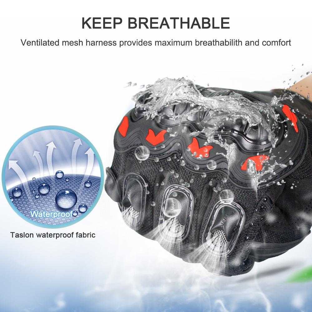 Мужские мотоциклетные перчатки, сенсорный экран, полный палец, мотоцикл, гоночный мотор