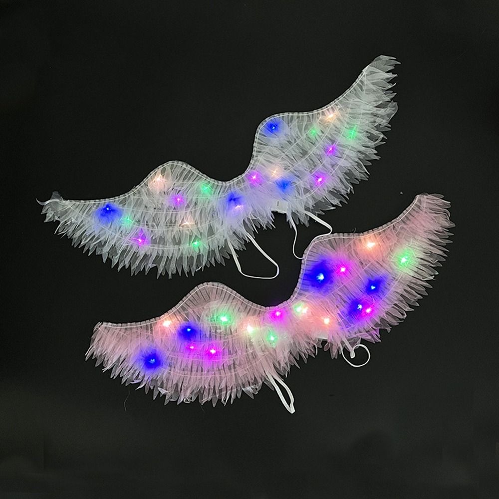 Ручная работа крыло бабочки перо интересная фея летающая игрушка светодиодные светящиеся крылья ангела Рождество