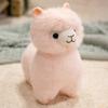 Colored Cartoon Glowing Alpaca Plush Toy Kids Doll Birthday Gift Home Decoration