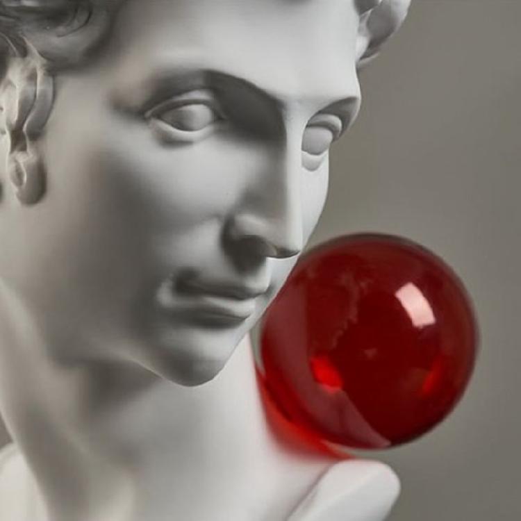 Уникальная смоляная греческая фигурка, выдувающая пузыри, Классический греческий бюст-скульптура для добавления веселья на стол и в жилое пространство