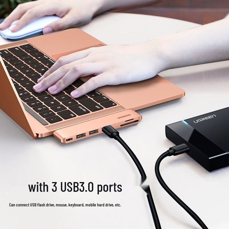 Ugreen USB-концентратор Type-C со считывателем карт SD/TF