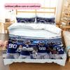 Giants Players Pattern Bedding Home Decoration Birthday Gift ( 1 duvet cover + 2 pillowcase, without core),fan merchandise.