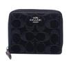 Coach Zip Around 11 Logo Denim Wallet Women wallet Black CP431-SVBK