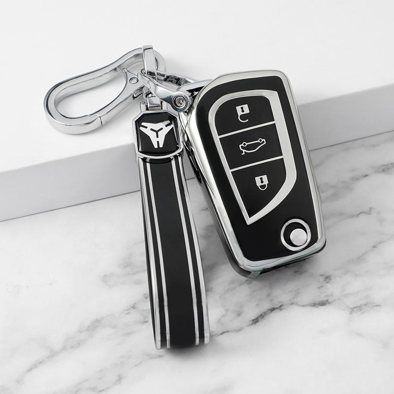 Чехол-футляр из ТПУ для брелока автомобильного ключа Toyota Camry RAV4 Forturner Hilux Auris Corolla Avensis Verso Yaris Aygo Scion TC IM Оболочка Брелок