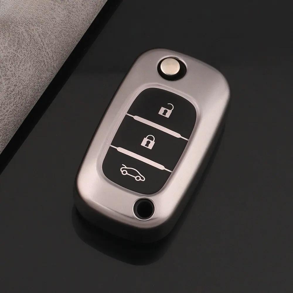 ТПУ Чехол-книжка для автомобильного ключа для Renault Fluence Clio Megane Kangoo Lacia Lada Largus Kalina Granta Vesta X-Ray Benz Smart Fortwo