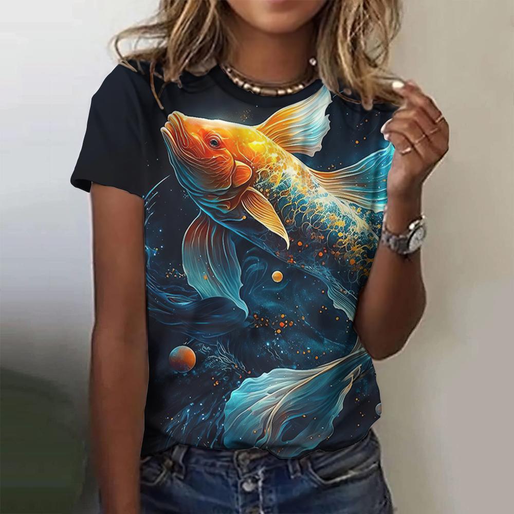 Summer Phoenix 3D Print T-shirts Women Streetwear Casual Fashion Animal Y2k Short Sleeve T Shirt O-neck Tees Tops Clothing