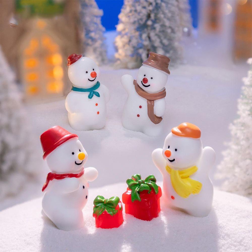 Accessories Cartoon Snow Man Doll Christmas Desktop Knick-Knack Creative Miniature Snowman Statue