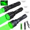 500 Yard 501B/C8/C8s Professional Green Red LED Hunting Flashlight Tactical 1-Mode Torch USB Rechargeable Lantern Power by 18650