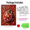 Handmade Framed Pearl Bead Painting Kit Ladybug Insect Pattern 3D Shiny Canvas Art Ready to Display Home Decor Exquisite Gift Idea