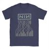 Футболки Nine Inch Nails NIN, мужские, хлопковые, забавные, с круглым вырезом, футболка с коротким рукавом, большой размер
