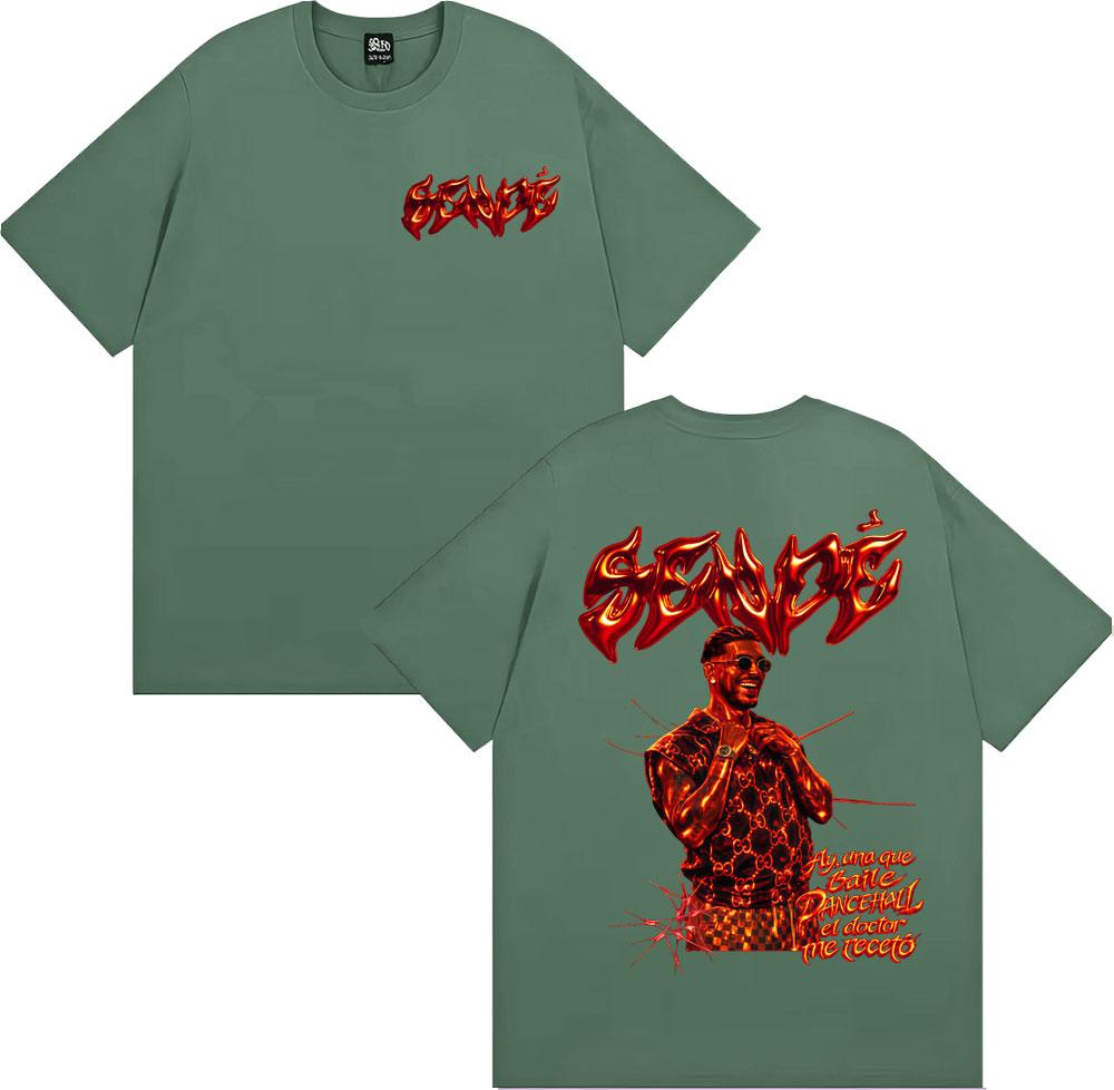 Rapper Ryan Castro Sende Album Tour 2026 Print T Shirts Unisexs Clothing Casual 100 Cotton T Shirt Vintage Gothic Classic Tshirt