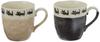 Mugs Pair Black Cat Pair Mug Diameter X Height 9cm 350ml Mino Ware Ale-net 8.3cm