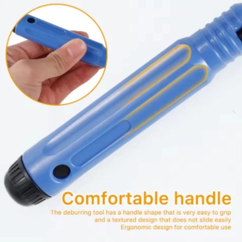 Набор инструментов для снятия заусенцев Ручной эргономичный инструмент для снятия заусенцев Прецизионный инструмент для удаления заусенцев с кромок с 10 сменными лезвиями для работы с эпоксидной смолой