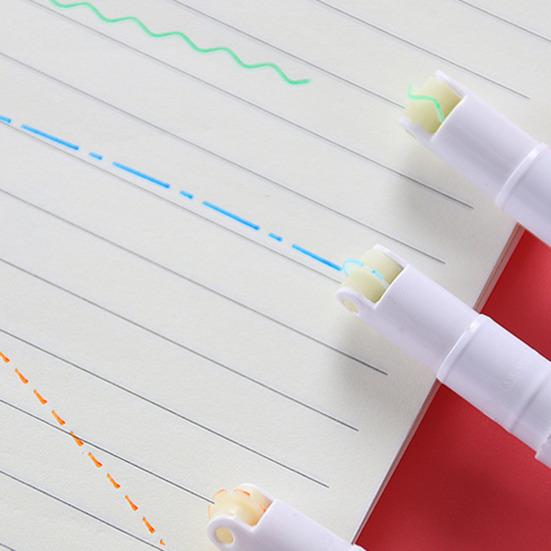 6/12/18Pcs Lace Pen Set Wave Shape Flower Pattern Highlighter Pens Fine Tip Markers Office School Supplies