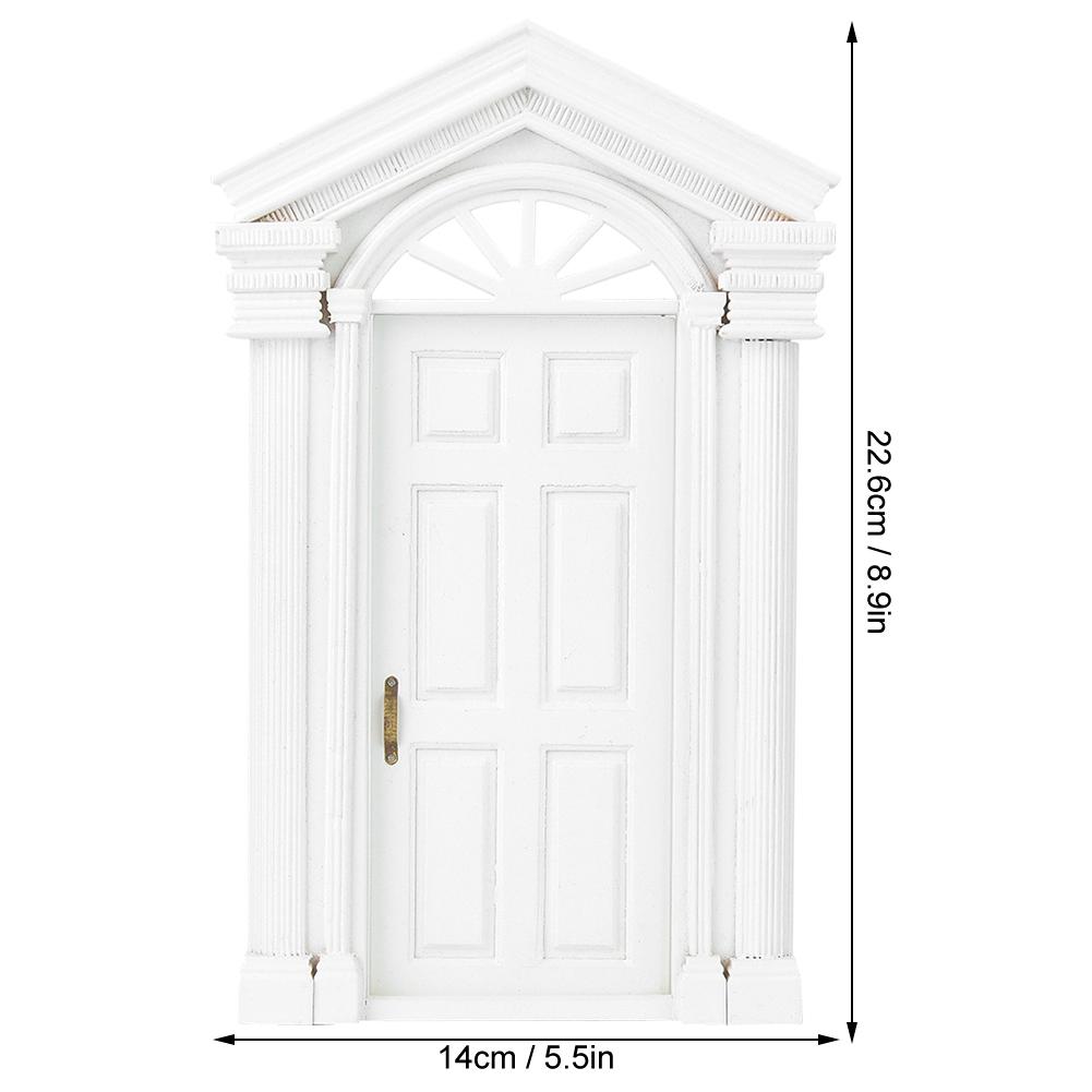 Мини имитация деревянной дверной мебели своими руками для 1:12 Аксессуаров для кукольного домика