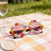 2026 New Daisy Flower Sunglasses Round Lens Floral Embellished Fashion Eyewear For Summer Parties Birthday Gift KJ216